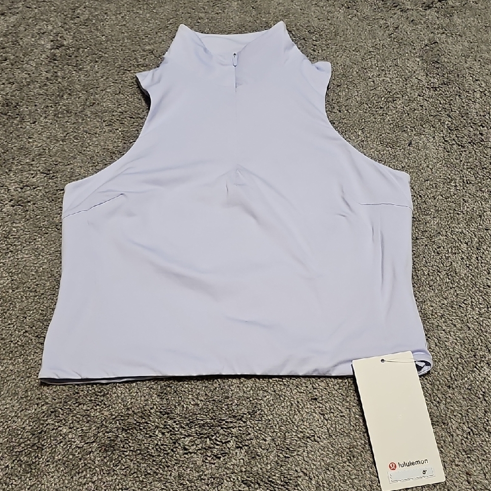 Lululemon Tight-Fit Lined Half-ZipTank Size L Blissful Blue